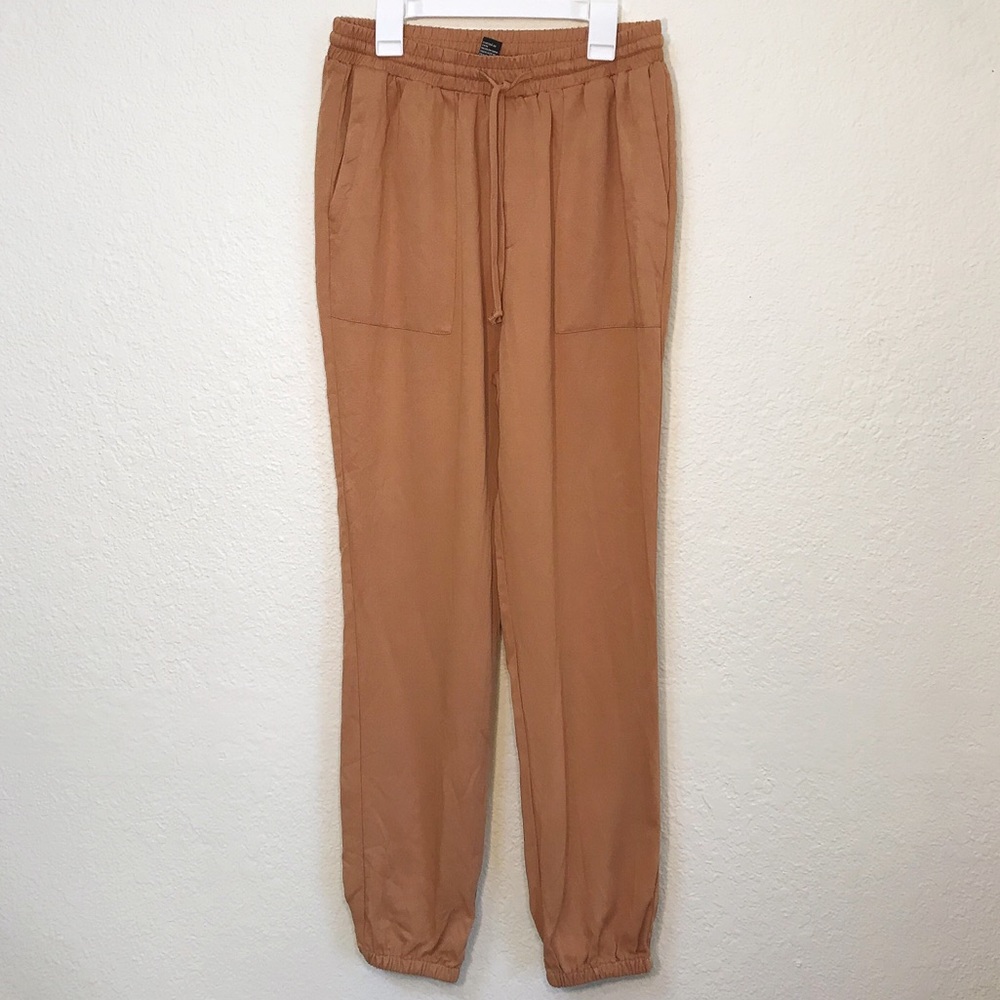 Forever 21 Tan Cuffed Loose Jogger Style